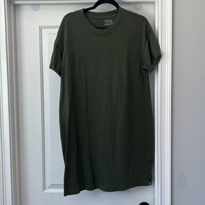 Green T-shirt dress